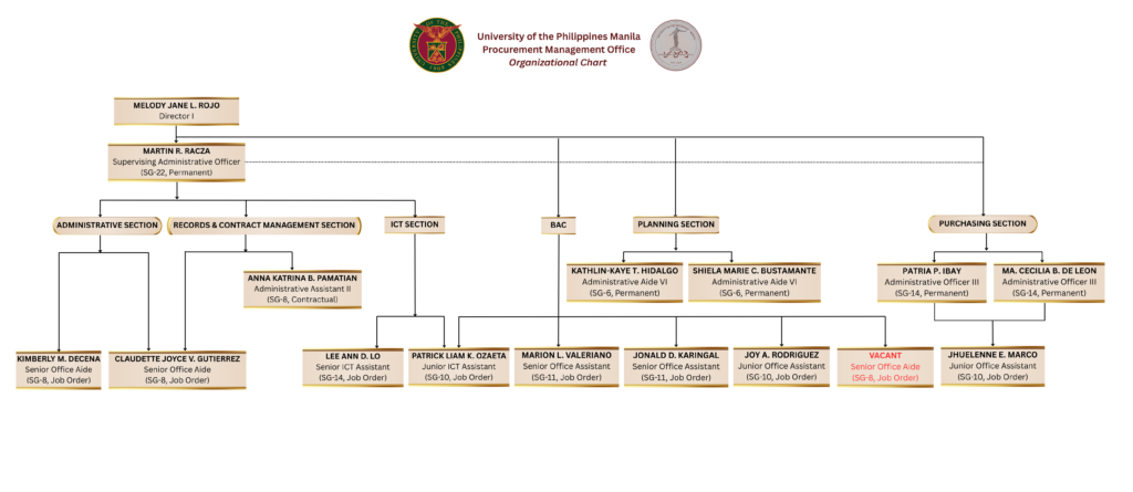 UP Manila PMO Org Chart